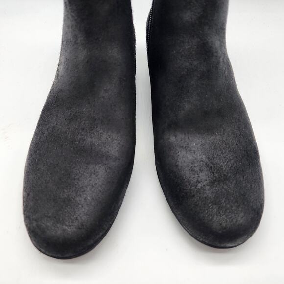 Abeo Melanie Metatarsal Short Boots Size 9.5 Black Oiled Leather Side Zip Bootie - Picture 3 of 9